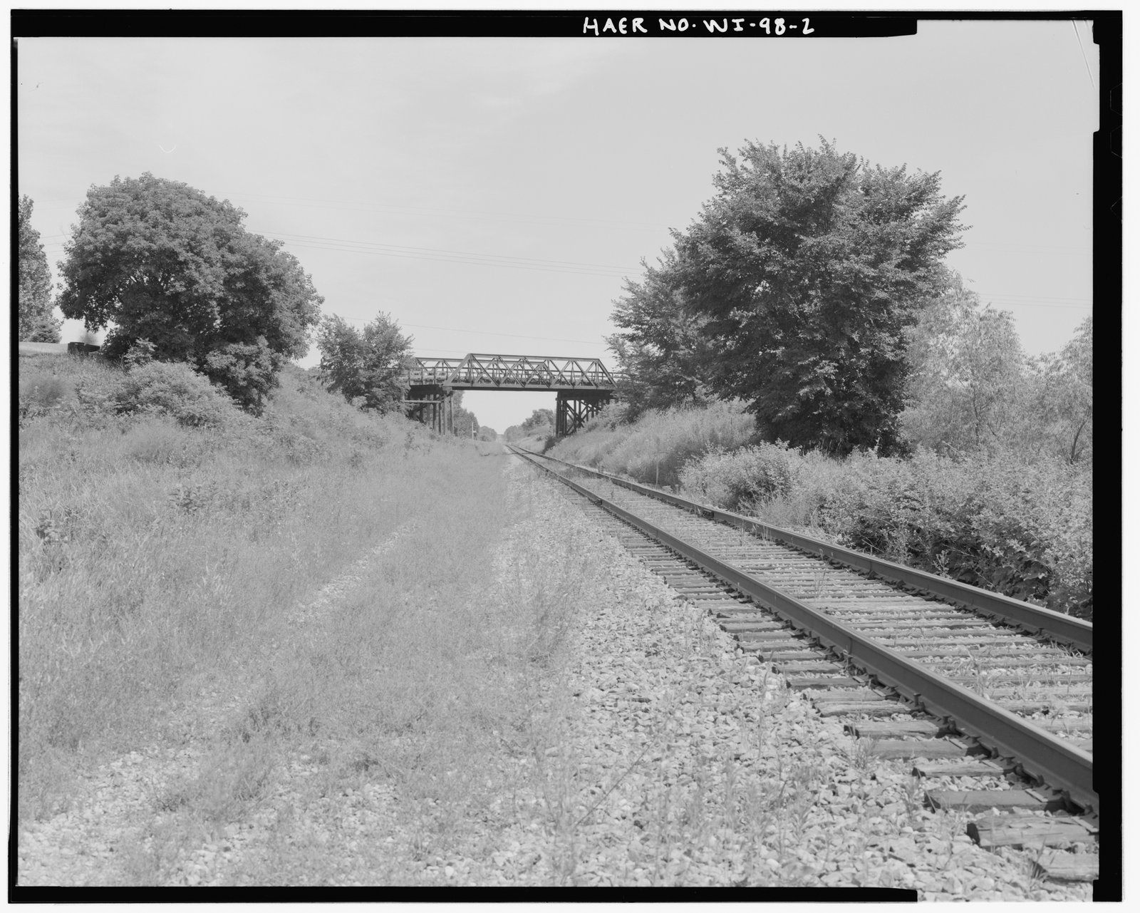 Looking west at Poplar Grove Road bridge